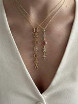 Renktaş Pembe Dekolte Kadın Kolye