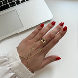 Bordo Baget Taş Kadın Yüzük