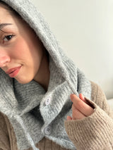 Düğmeli Yün Kadın Balaklava