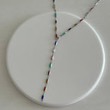 Renkli Taş Y Dekolte Kolye