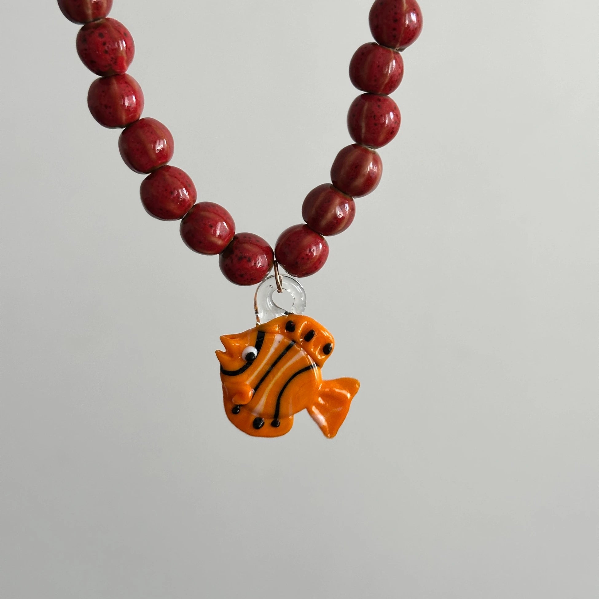 Balık Cam Boncuk Kadın Kolye