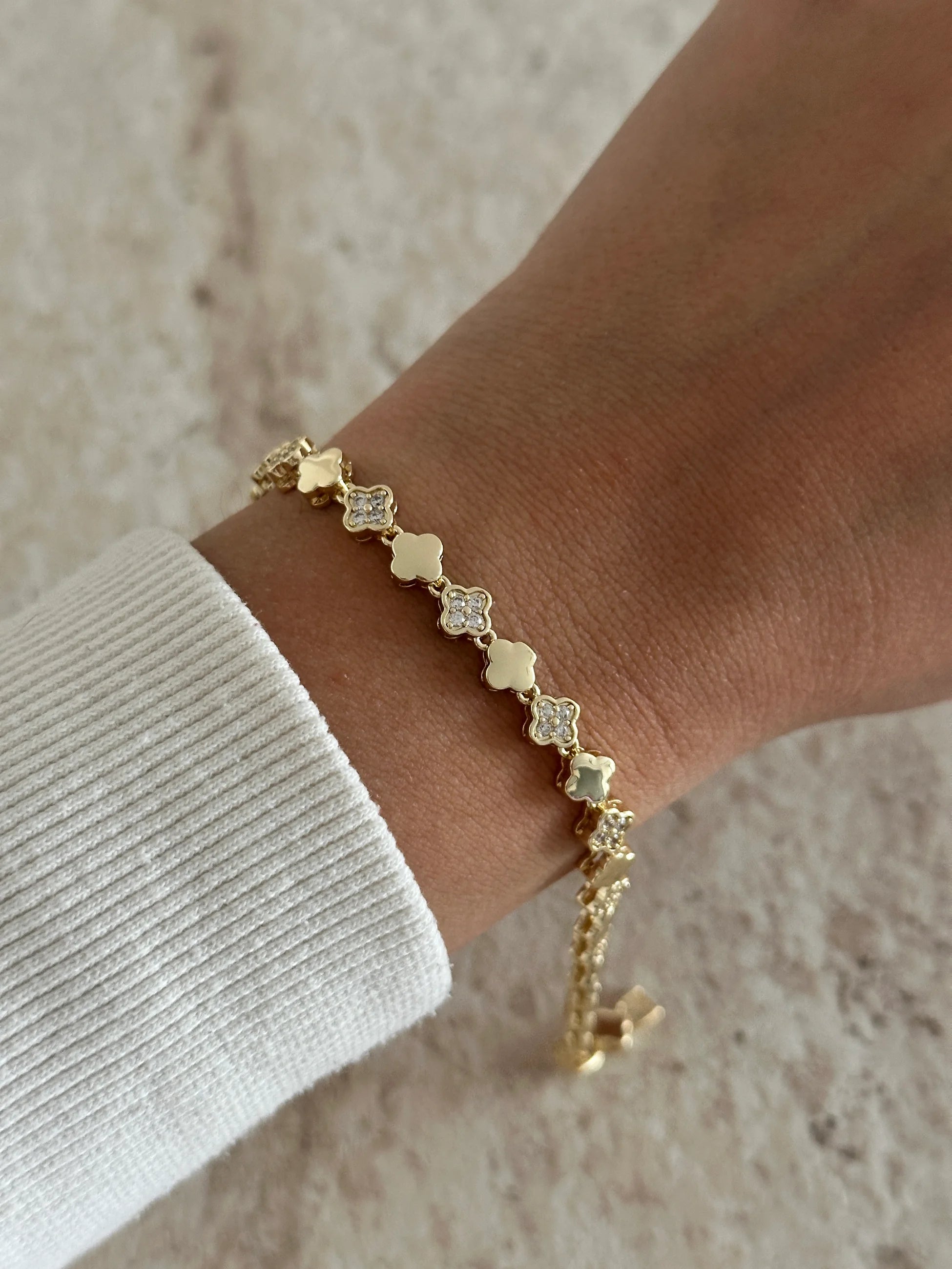 Mini Çiçek 14k Kadın Bileklik