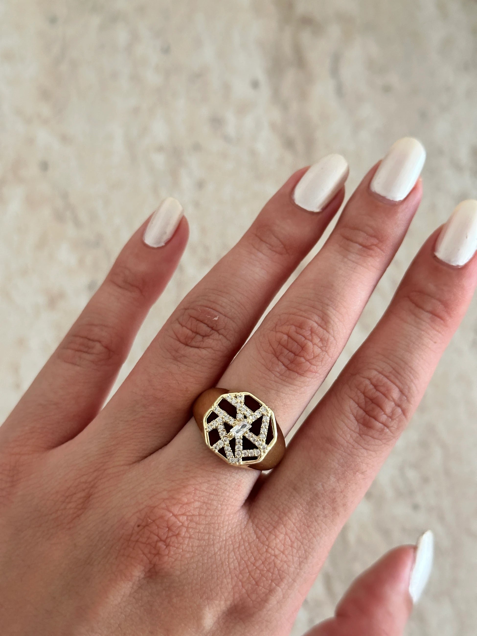 Bordo Taş Kadın Yüzük