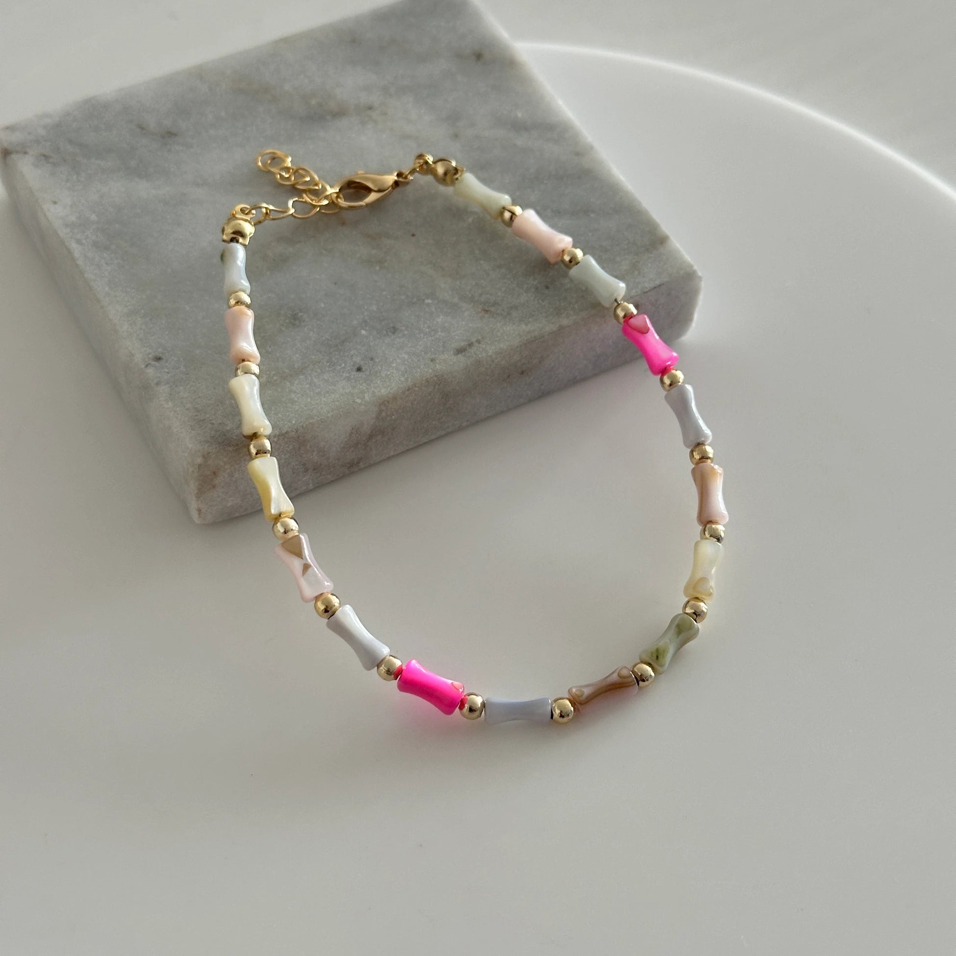 Renkli Kemik Boncuk Halhal