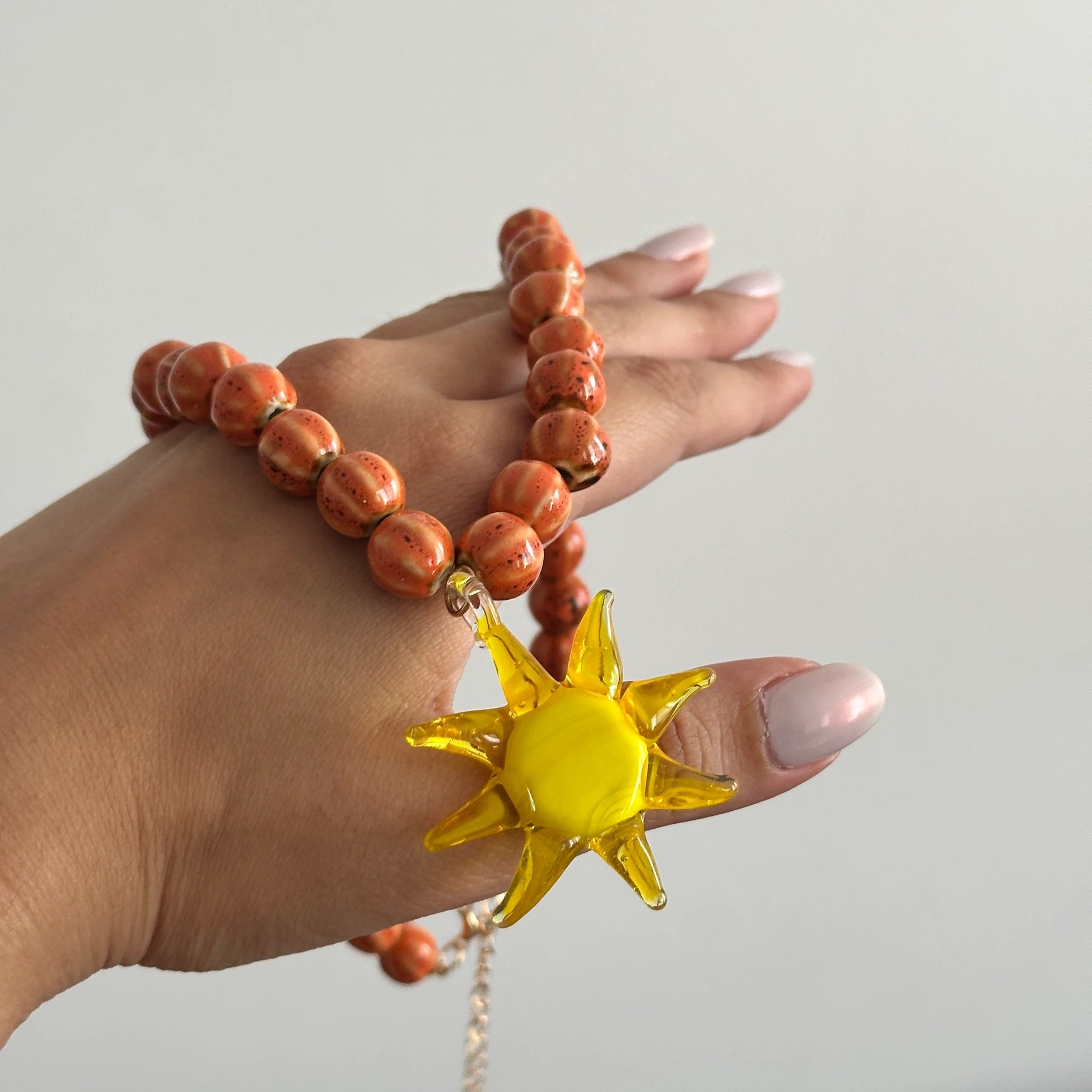 Güneş Cam Boncuk Kadın Kolye