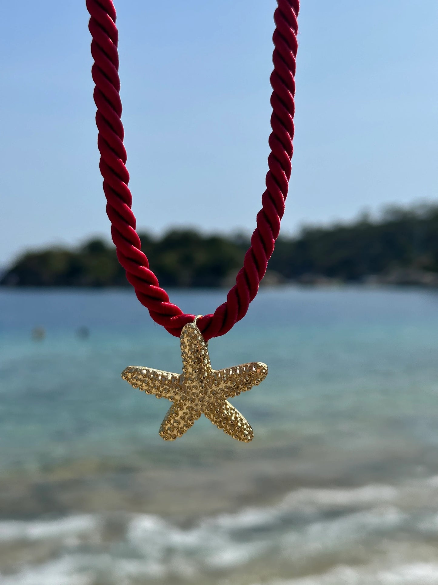 Deniz Yıldızı İnce Halat İp Kolye
