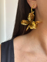 Bronz Çiçek Kadın Küpe