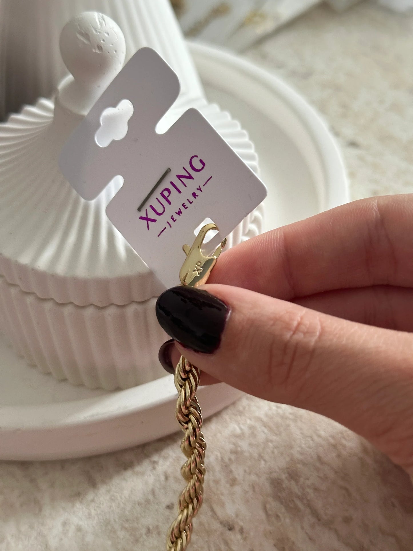 14K Kalın Burgu Zincir Kadın Bileklik