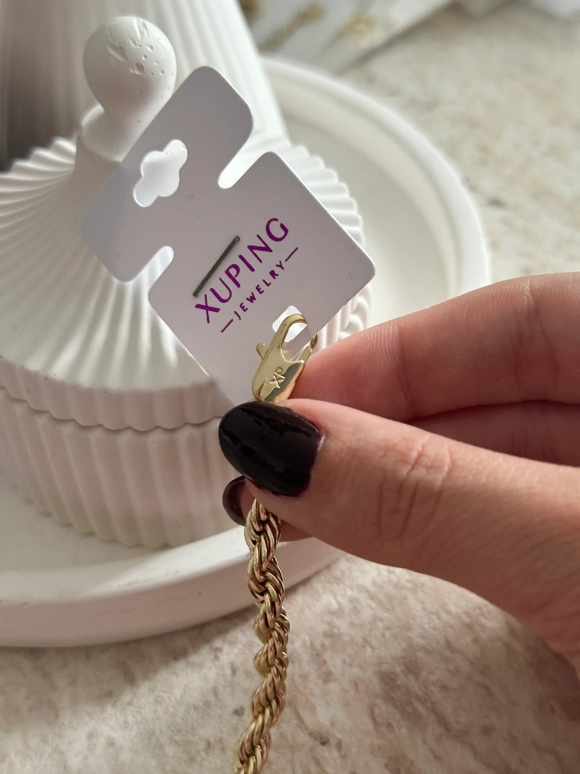 14K Kalın Burgu Zincir Kadın Bileklik