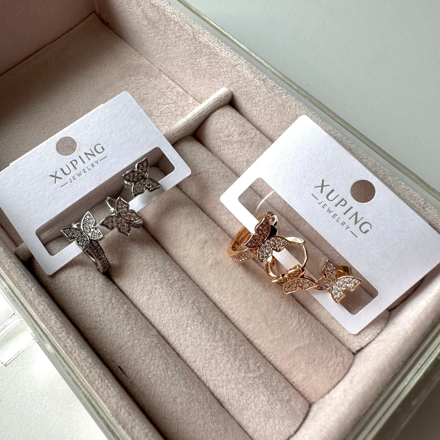 Mini Set Kelebek Set Küpe