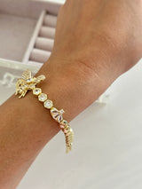 Arı Zirkon VIP Altın Kaplama Kadın Bileklik