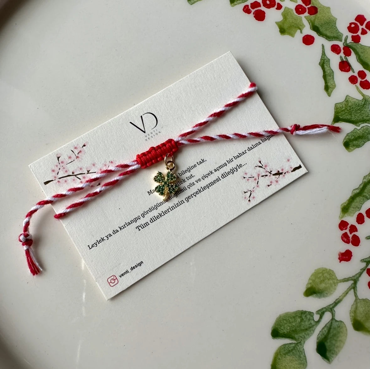 Kişiye Özel Marteniçka Bileklik (Yonca&Şans)