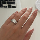 Burgu Gümüş Renk Yüzük