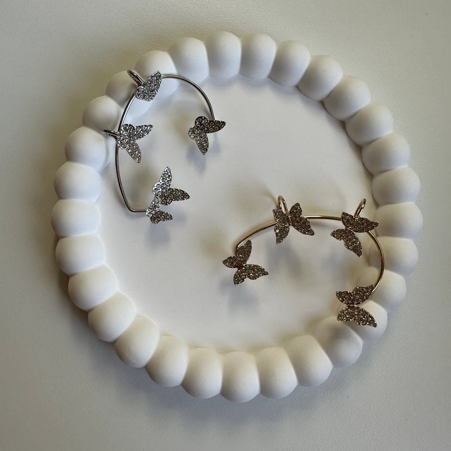 Kelebek Earcuff Küpe (gümüş renk)