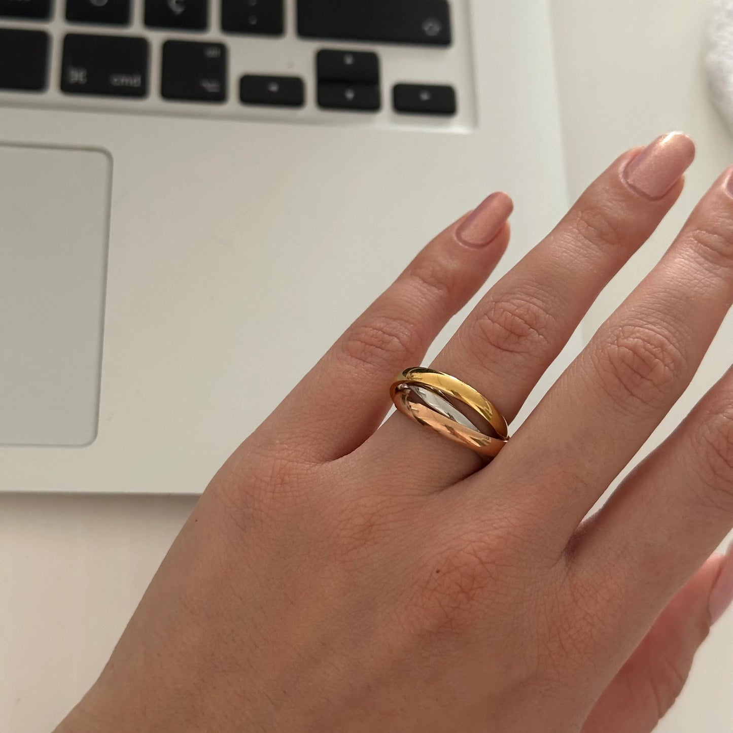 3 Renk Çelik Stres Yüzüğü