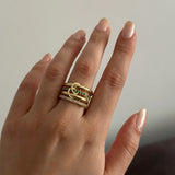 4'Lü Yeşil Zirkon Taş Spinelli Kadın Yüzük (18)