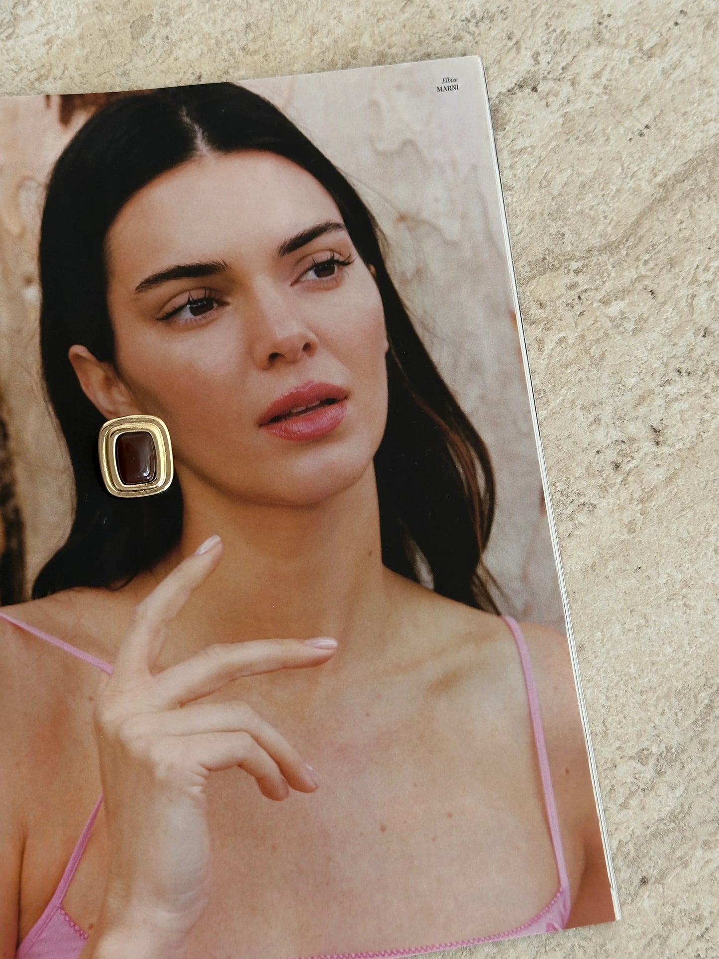 Kare Plaka Renkli Kadın Küpe