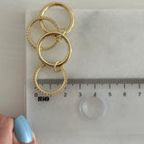 4'Lü Gold Zirkon Spinelli Kadın Yüzük