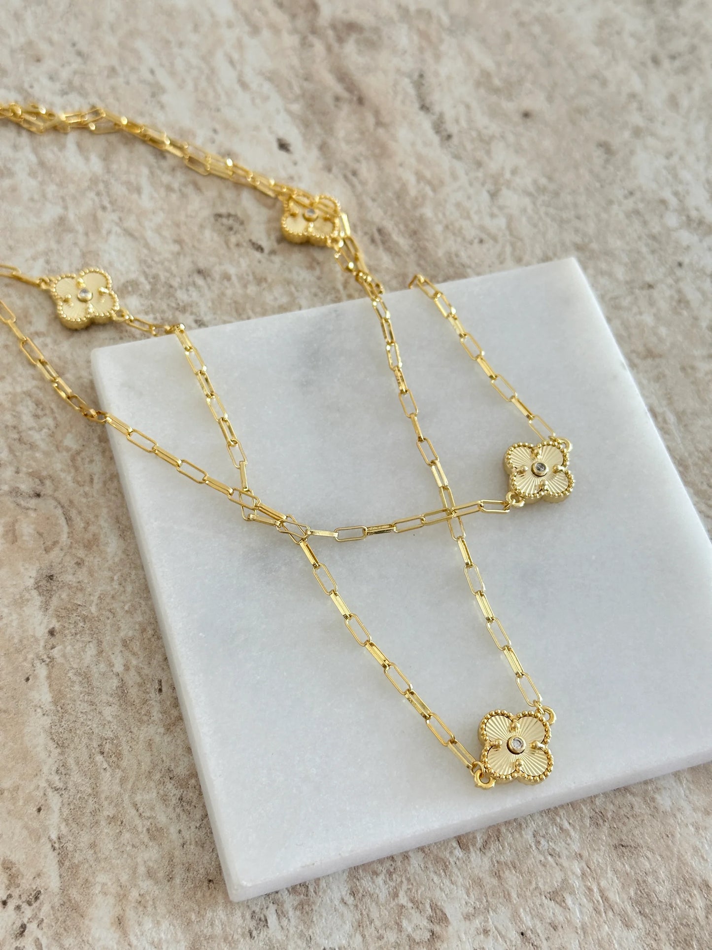 Çiçek Zincir Kadın Kolye (90 cm)