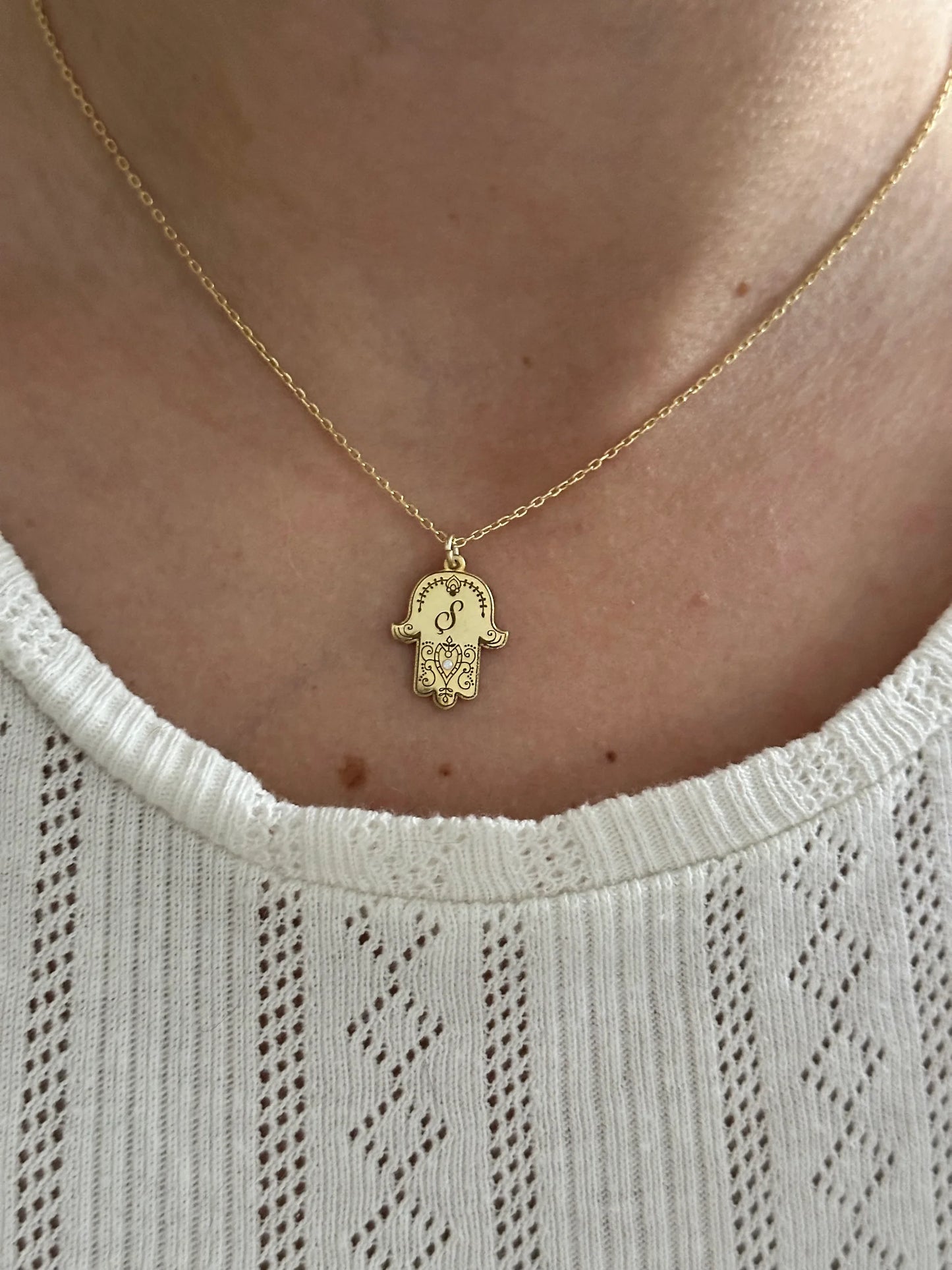 Fatma Ana Eli Harf Kolye (925 ayar gümüş)