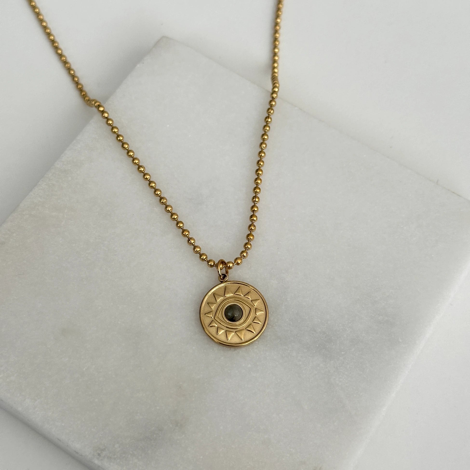 Kaplan Gözü Çelik Kadın Kolye