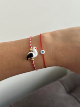 Leylek Murano Cam Boncuk Marteniçka Bileklik