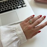 V Zirkon Taş Kadın Yüzük