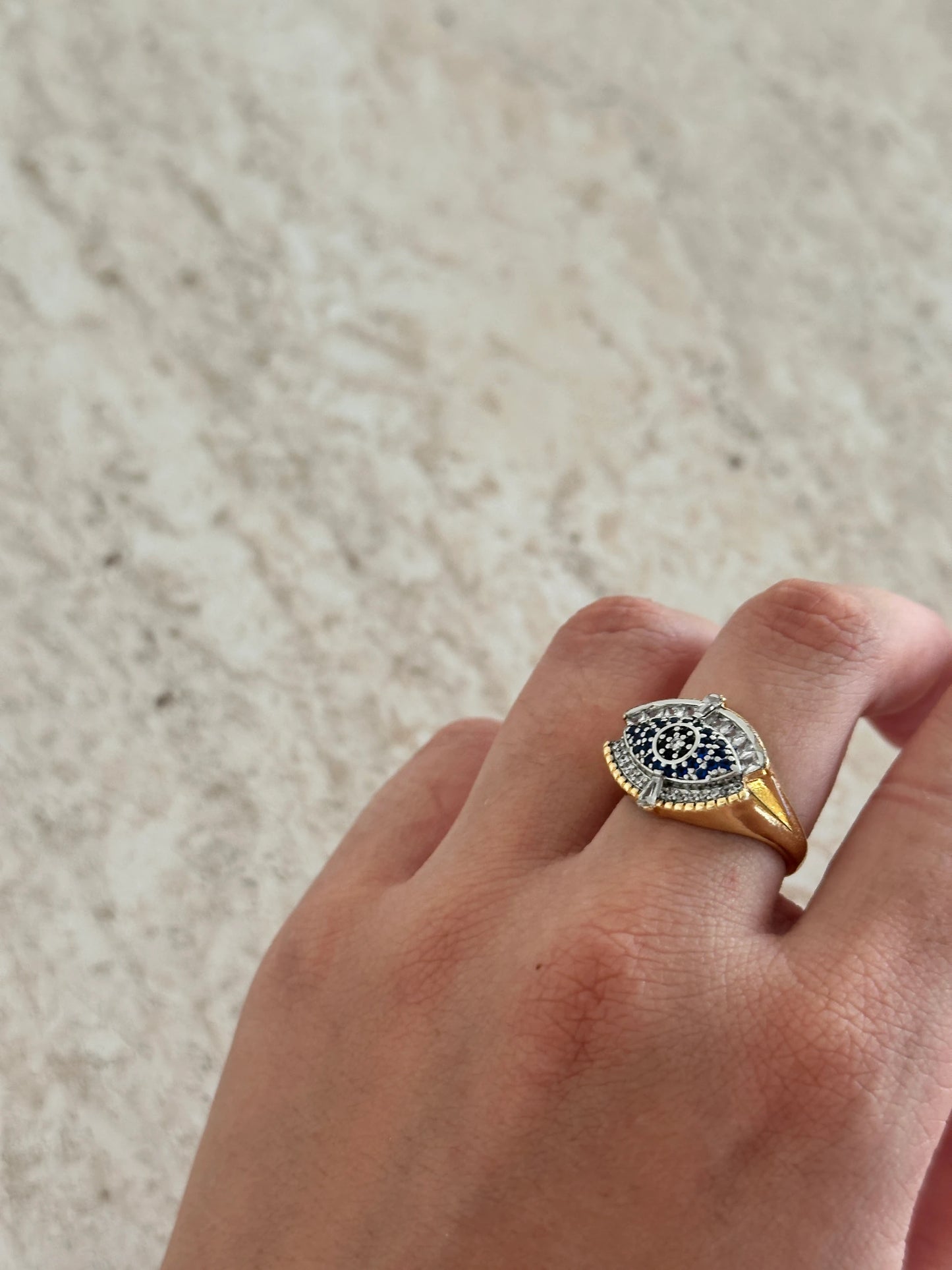 Zirkon Taş Göz Kadın Yüzük