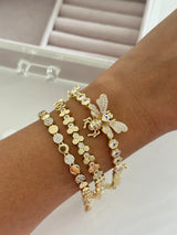 Arı Zirkon VIP Altın Kaplama Kadın Bileklik