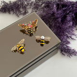 Sarı Taş Arı Broş