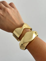 Burgu Altın Kaplama Kelepçe Kadın Bilezik