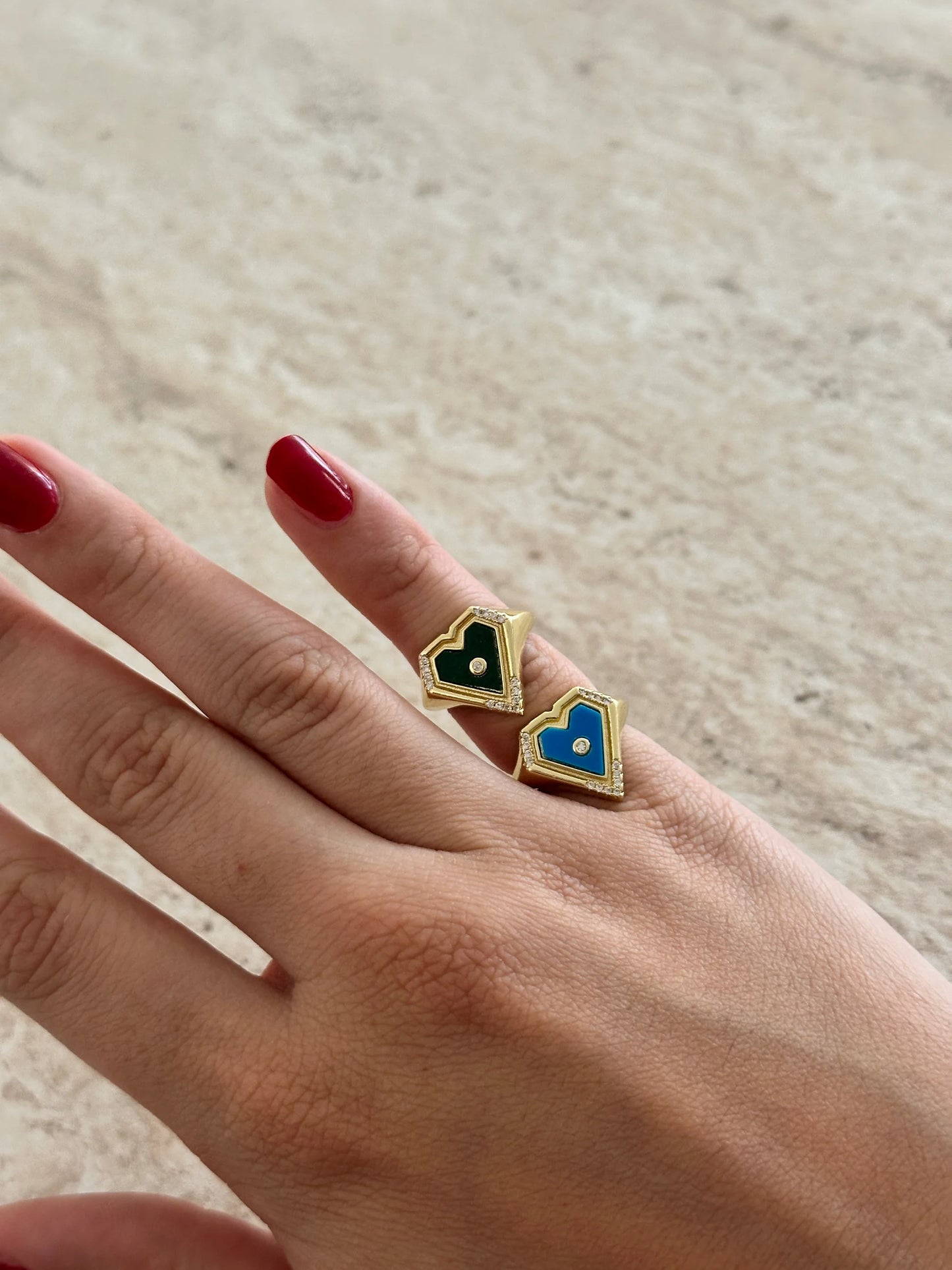 Kalp Serçe Parmak Yüzüğü