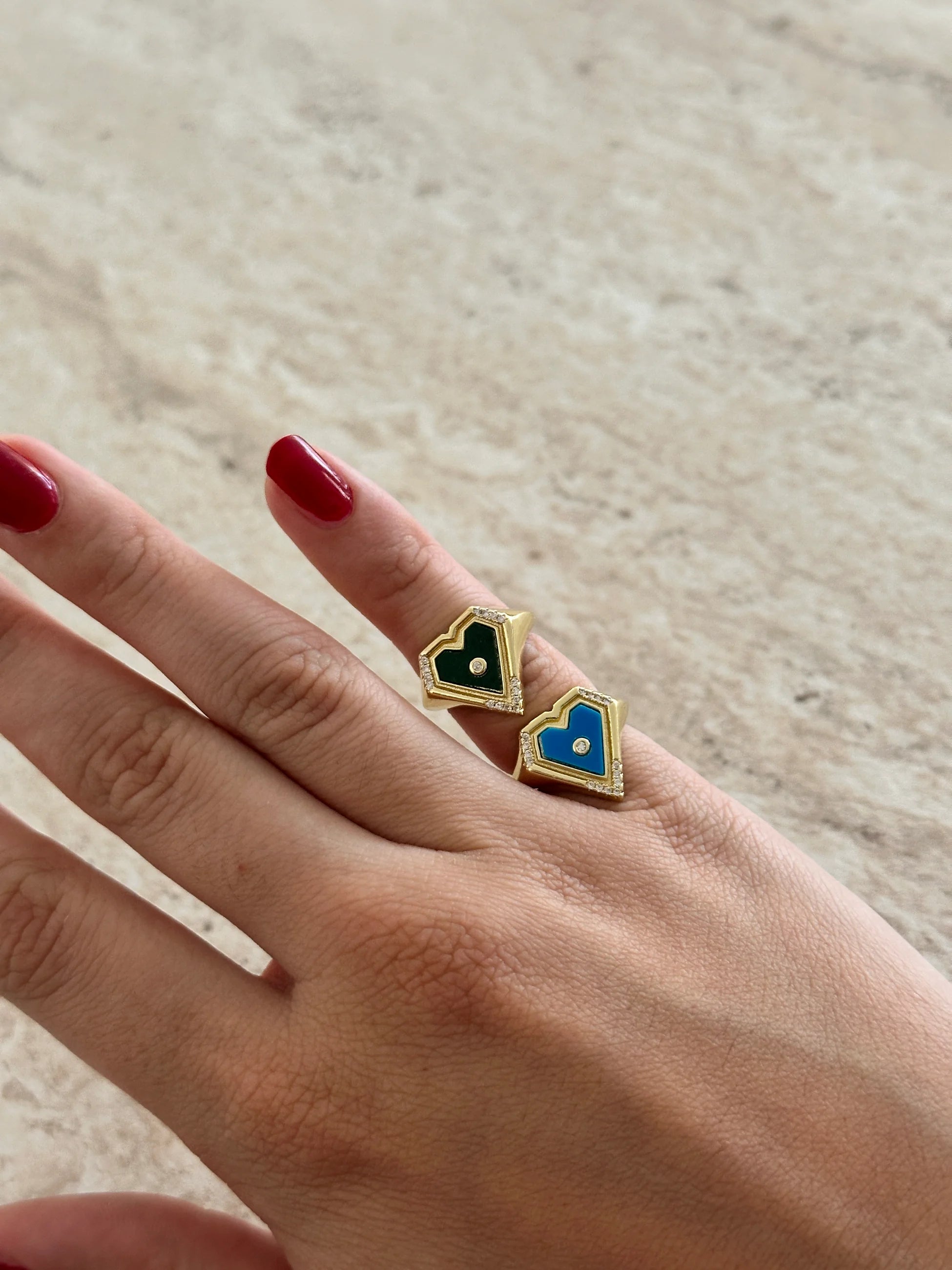 Kalp Serçe Parmak Yüzüğü