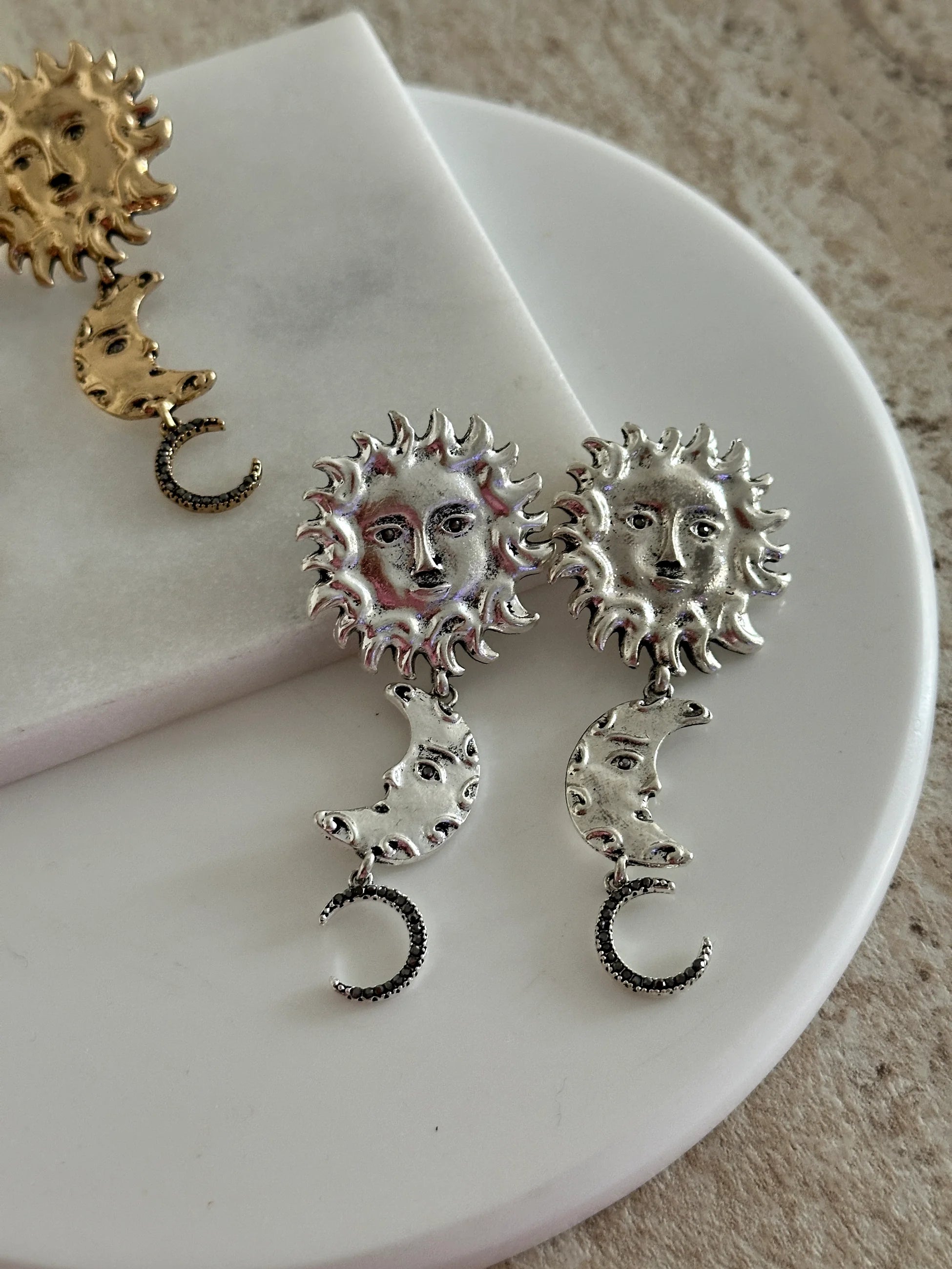 Güneş Ay Tasarım Kadın Küpe