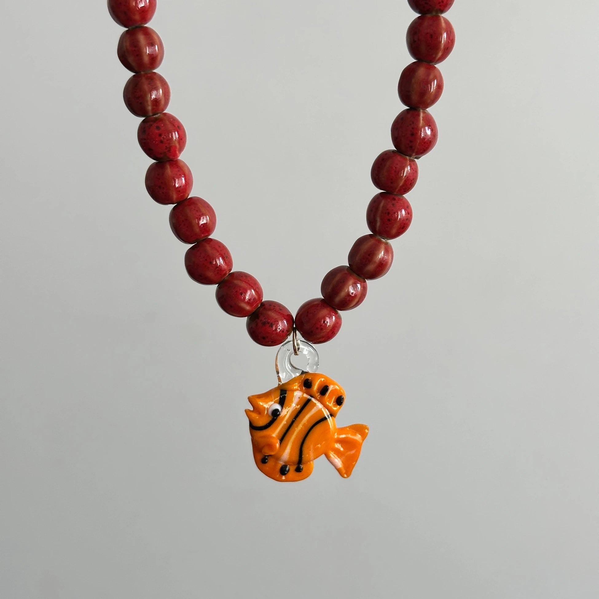 Balık Cam Boncuk Kadın Kolye