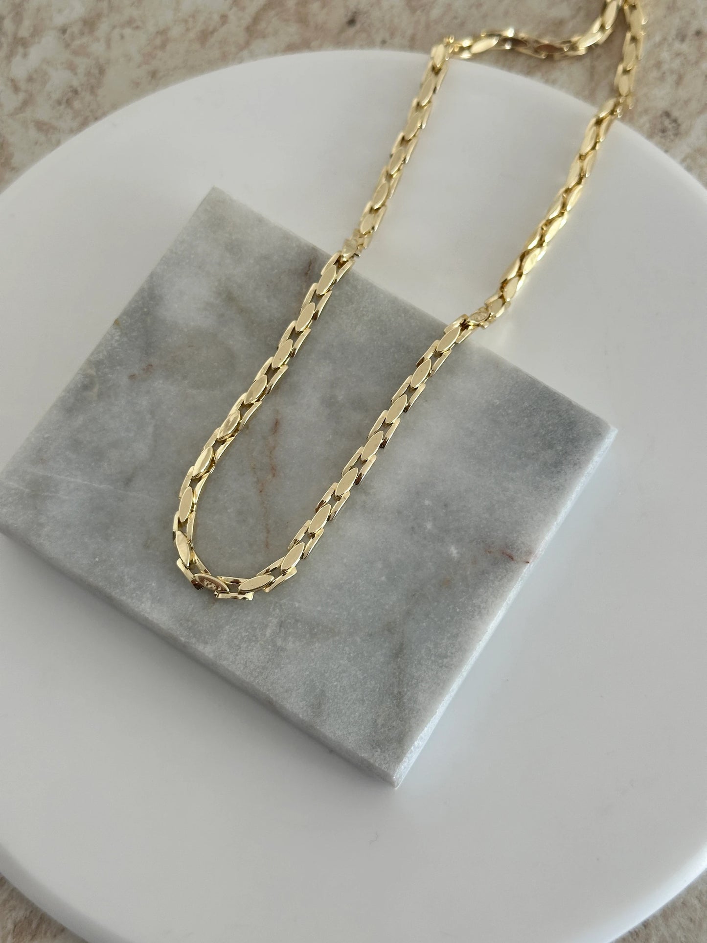 60cm 14k Boru Zincir Kadın Kolye