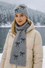 Yumuşak Dokulu Kurdele İp Dikişli Bere / Atkı Takım