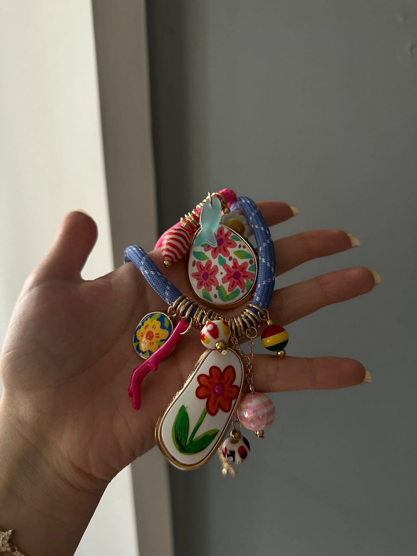 Seramik Charm İkili Kadın Kolye