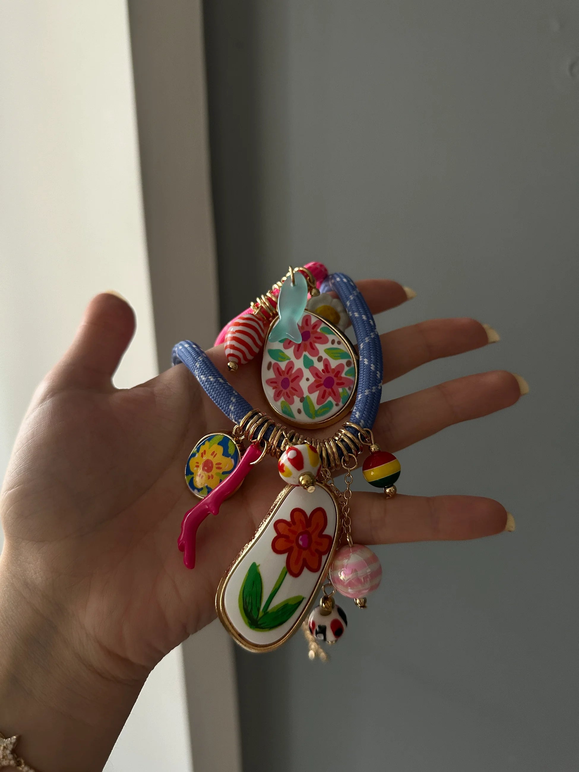 Seramik Charm İkili Kadın Kolye