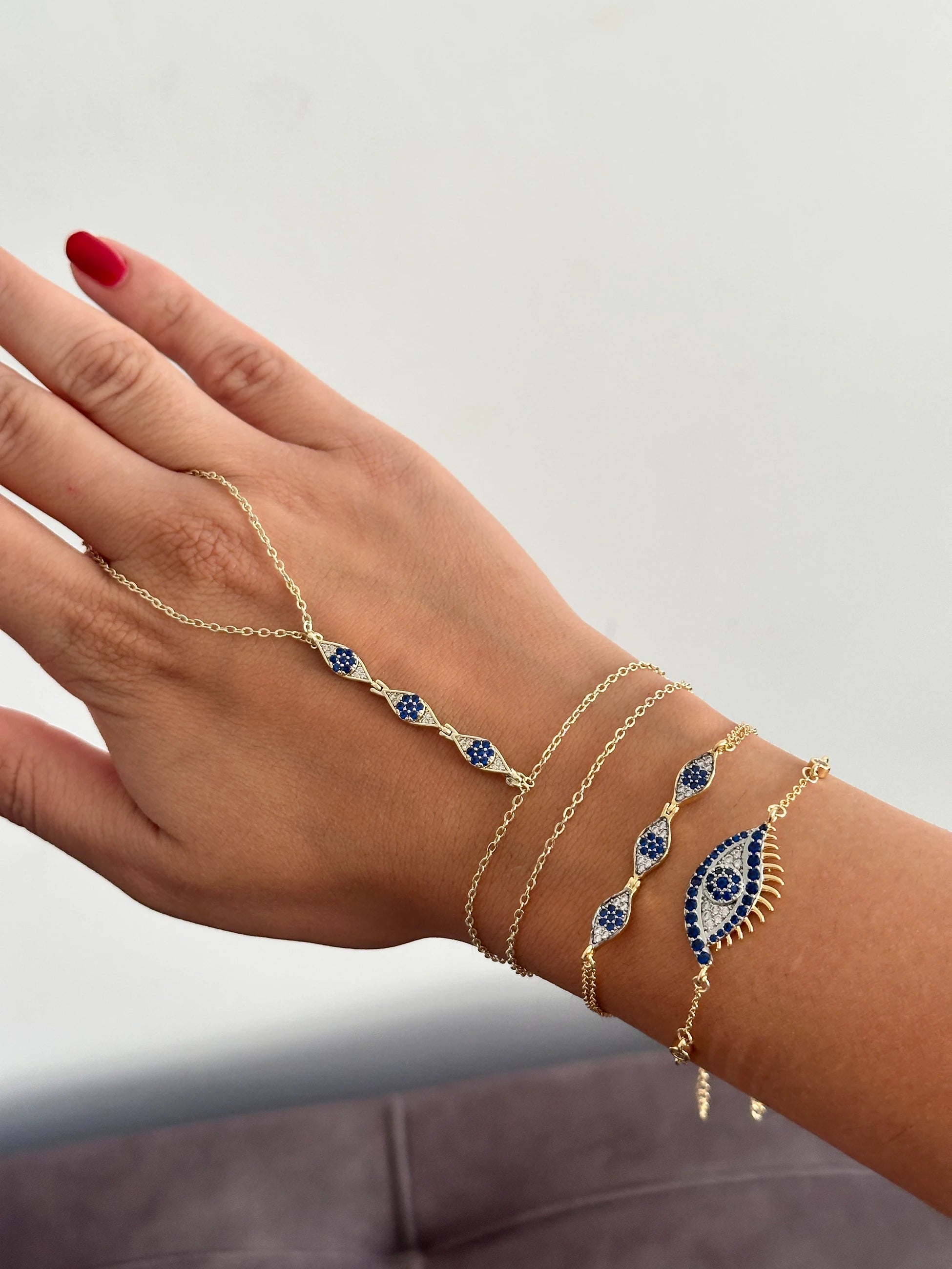 Lacivert Göz Kadın Bileklikler