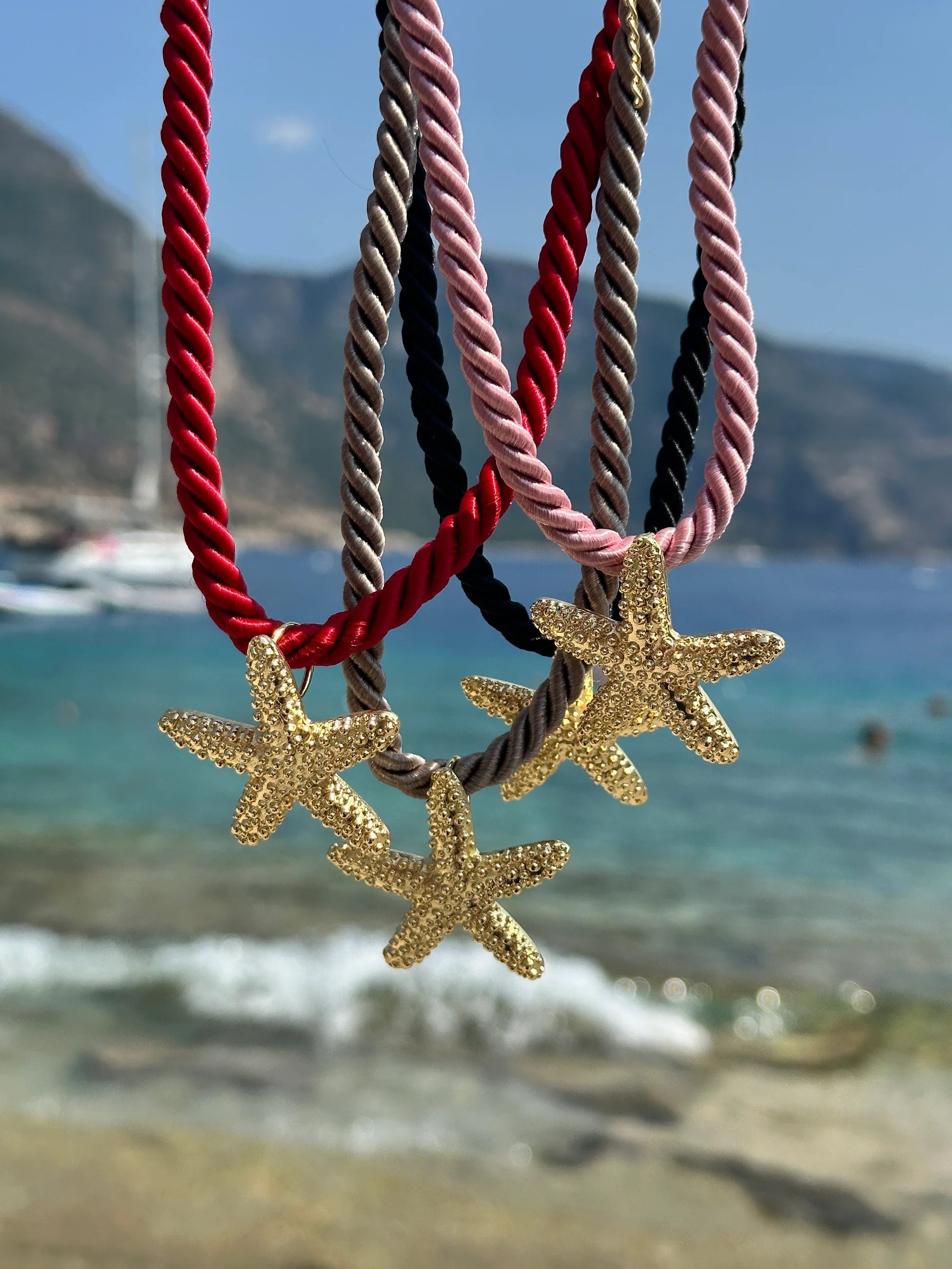 Deniz Yıldızı İnce Halat İp Kolye