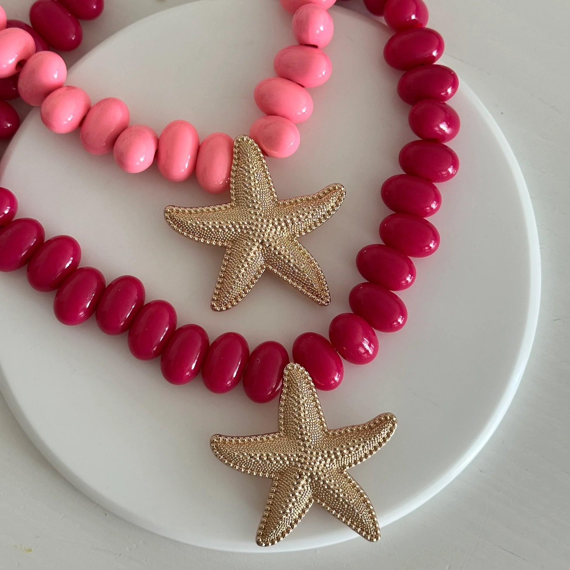 Deniz Yıldızı Renkli Boncuk Kadın Kolye