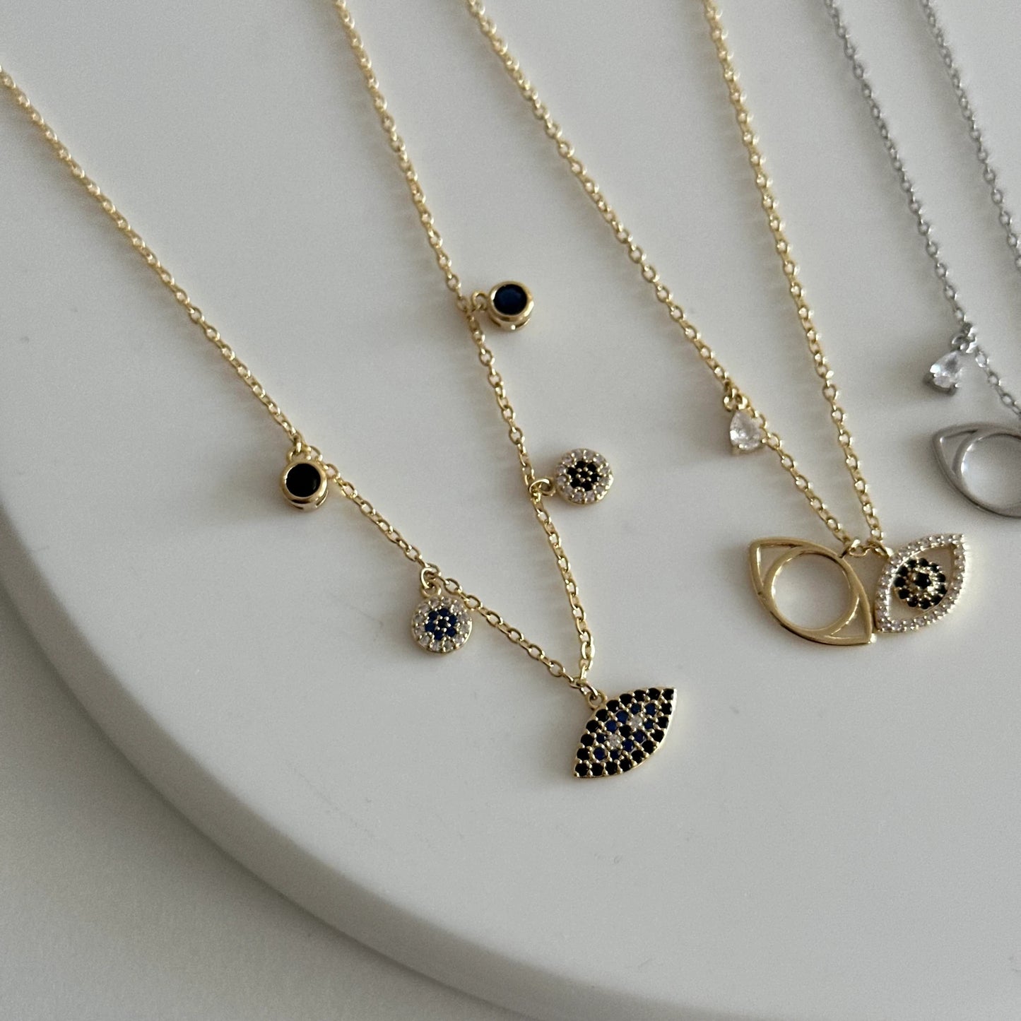 Göz Şans 14K Altın Kaplama Kolye