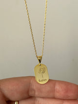 925 Ayar Gümüş Yazı İşlenebilir Kadın Kolye