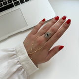 Siyah Taş Zirkon Kadın Yüzük