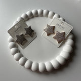 Zirkon Yıldız Küpe (gümüş renk)