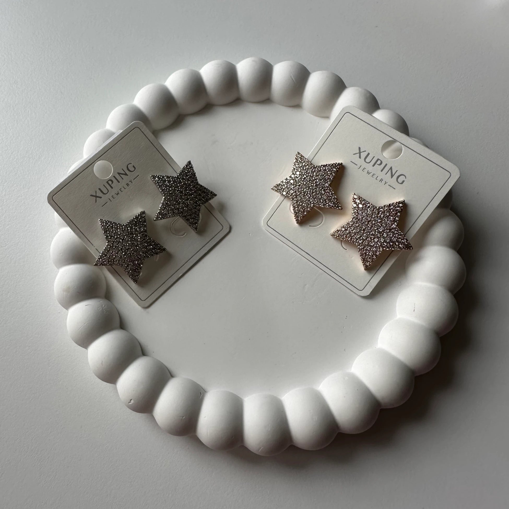 Zirkon Yıldız Küpe (gümüş renk)