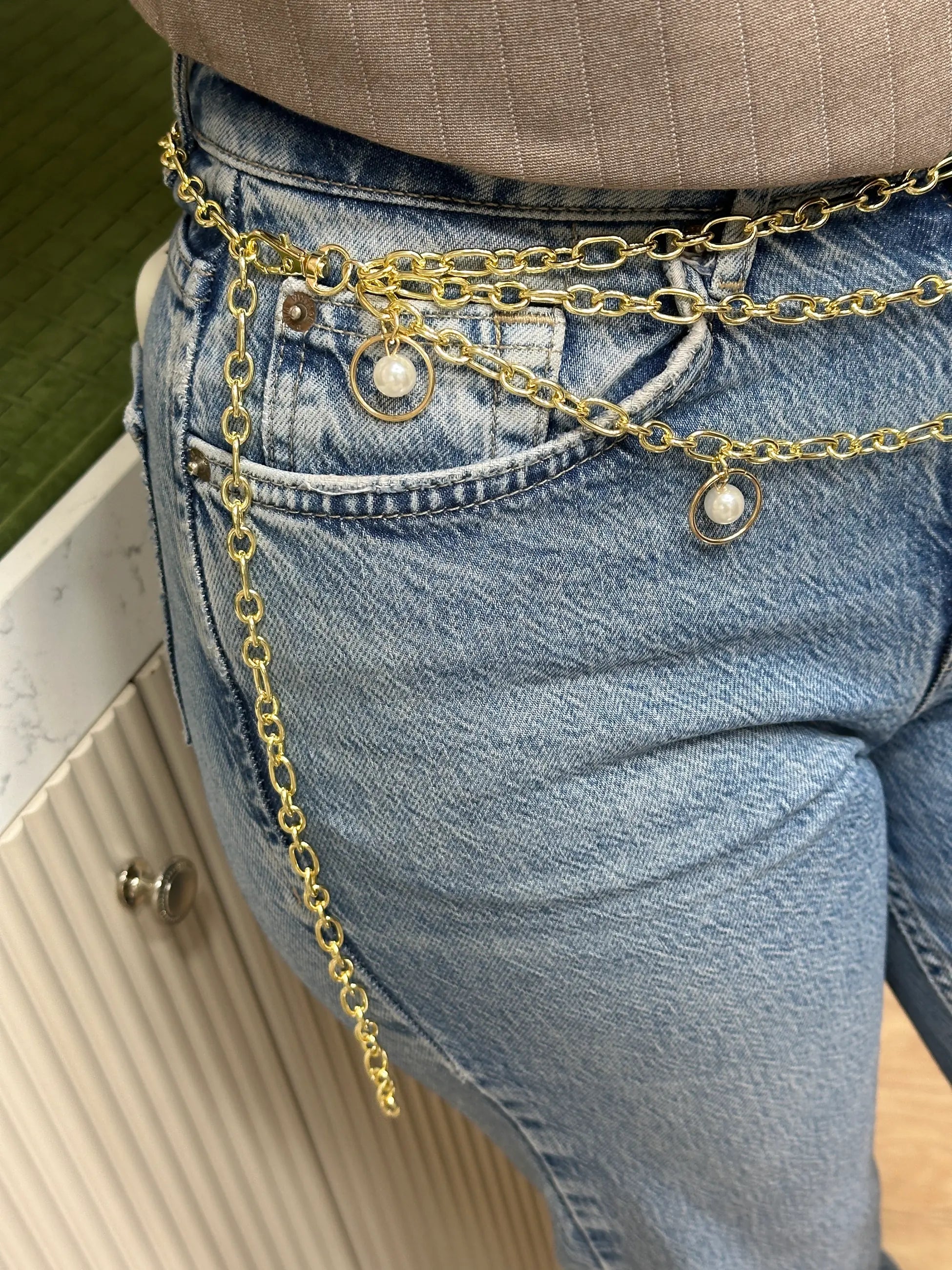 Pinterest İncili Bel Zinciri