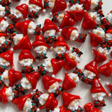 Yılbaşı Elf Murano Cam Boncuk Kadın Set Küpe