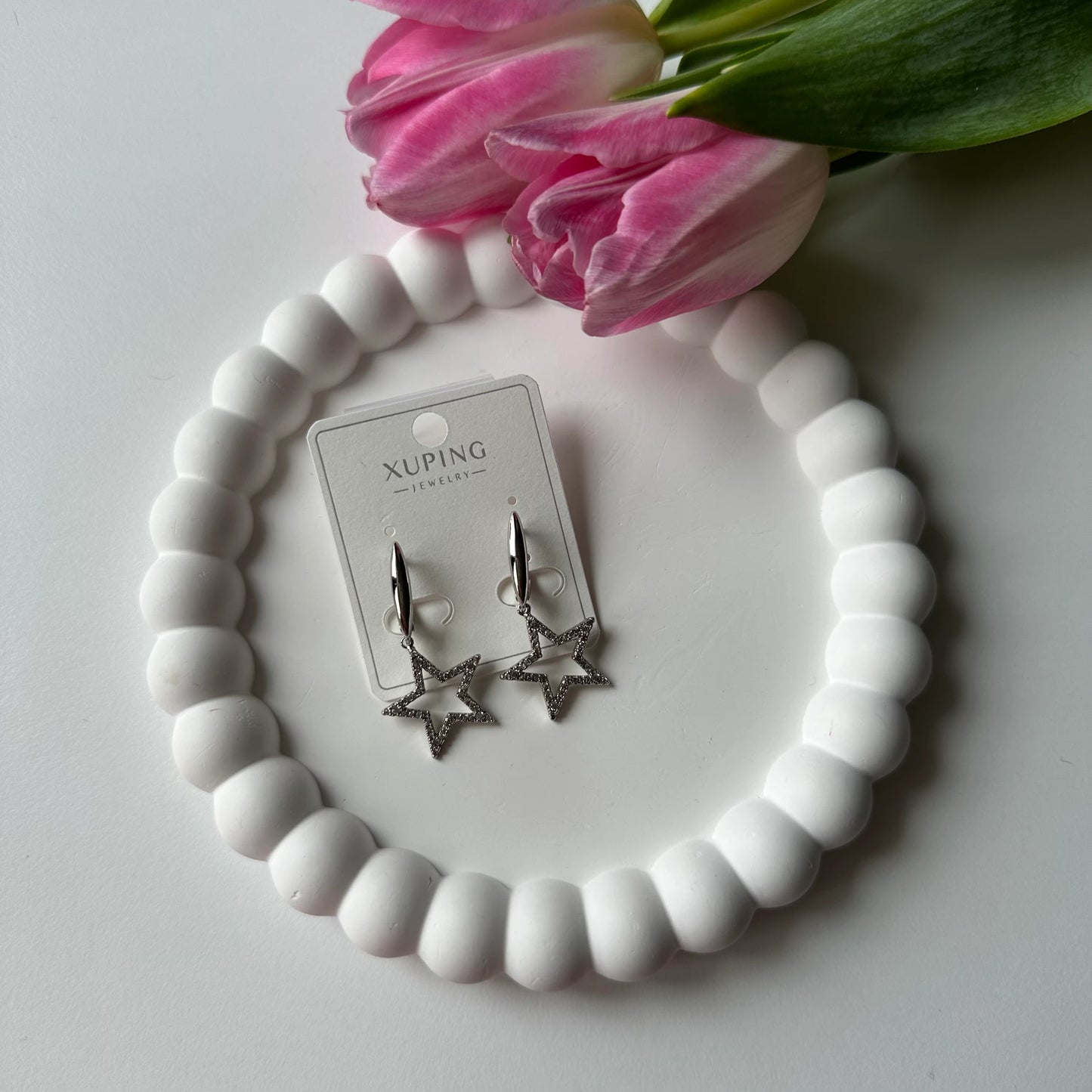 Yıldız Zirkon Taş Küpe